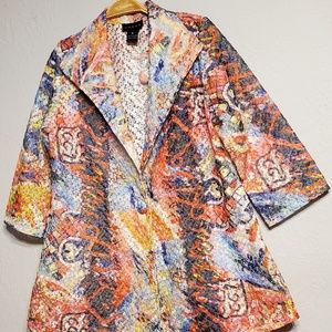 Gorgeous Colorful Weavz Jacket size small 100%Polyester new with tags